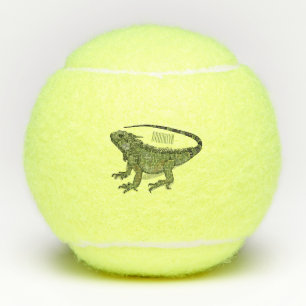 Iguana-Cartoon-Abbildung Tennisbälle