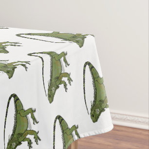 Iguana-Cartoon-Abbildung Tischdecke