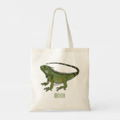 Iguana-Cartoon-Abbildung Tragetasche (Rückseite)