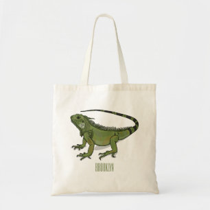 Iguana-Cartoon-Abbildung Tragetasche