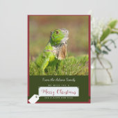 Iguana Christmas Card Feiertagskarte (Stehend Vorderseite)