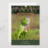 Iguana Christmas Card Feiertagskarte (Vorne/Hinten)