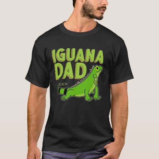 Iguana Dad Reptiles Pet Lizards Reptile Owner Gra T-Shirt (Vorderseite)