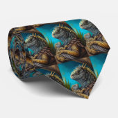 Iguana Daddy und Baby Necktie Krawatte (Gerollt)