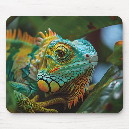 Iguana, Eidechse, Reptil Mousepad (Vorne)