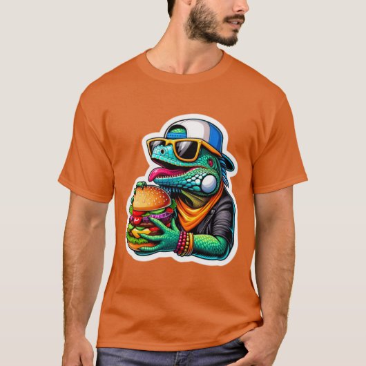 IGUANA ESSEND CHEESEBURGER 6 T-Shirt (Vorderseite)