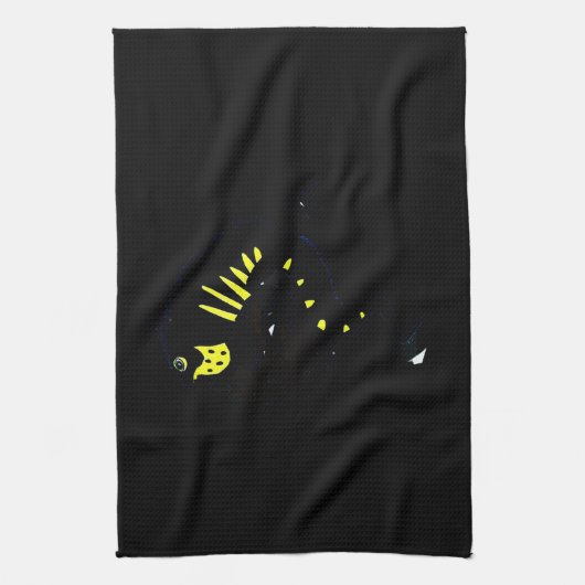 Iguana Facts Geschirrtuch (Vertikal)