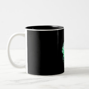 Iguana Glück mit dem Fahrrad Zweifarbige Tasse