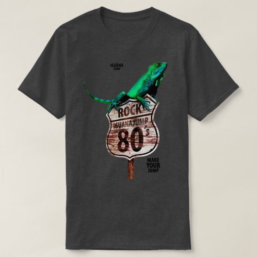 Iguana Green Old Board Redbubble Jump T-Shirt (Design vorne)