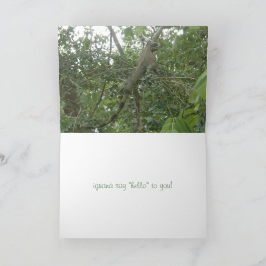 iguana-Grußkarte (Klopfen) Karte (Innenseite)