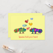 Iguana halten Sie Ihre Hand Karte (Vorderseite/Rückseite Beispiel)