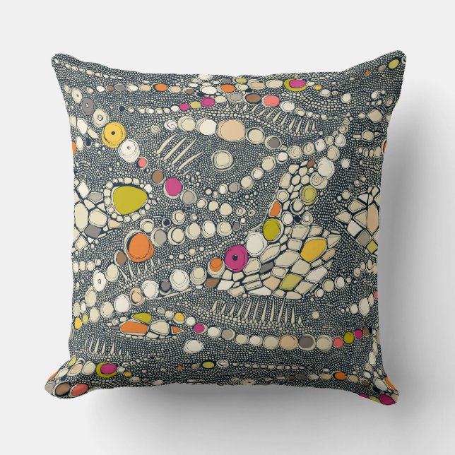 Iguana-Hautindigo-Pop Kissen (Vorderseite)