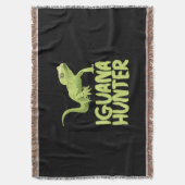 Iguana Hunter - Funny Iguana Reptile Lizard Hausti Decke (Vorderseite Vertikal)