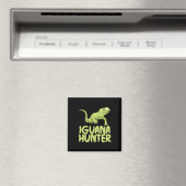 Iguana Hunter - Funny Iguana Reptile Lizard Hausti Magnet (In Situ (Geschirrspüler))