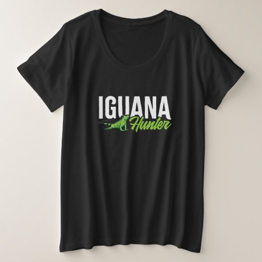 Iguana Hunter Herbivorous Lizard Sharp Eye Specie Große Größe T-Shirt (Design vorne)