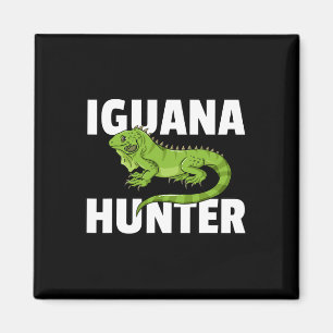Iguana Hunter Reptile Lizard Jagd Magnet