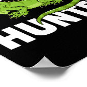 Iguana Hunter Reptile Lizard Jagd Poster (Ecke)