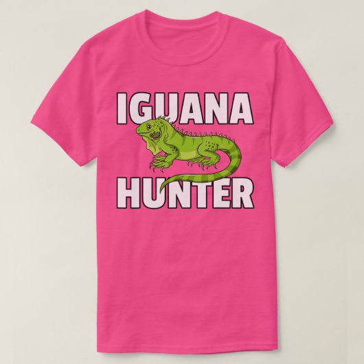 Iguana Hunter Reptile Lizard Jagd T-Shirt (Design vorne)