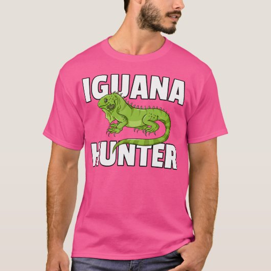 Iguana Hunter Reptile Lizard Jagd T-Shirt (Vorderseite)