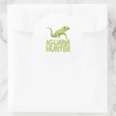 Iguana Hunter Runder Aufkleber (Tasche)