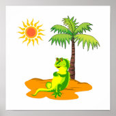 Iguana in der Wüste Poster (Vorne)
