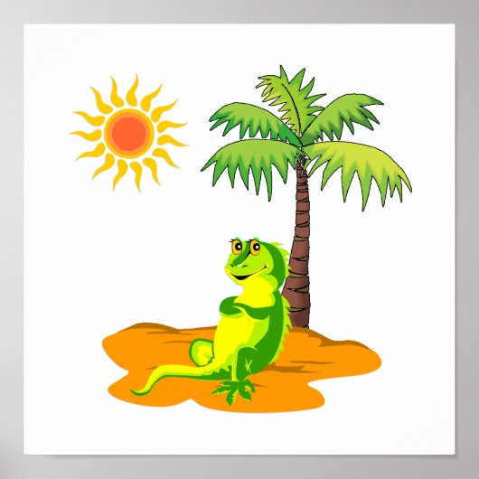Iguana in der Wüste Poster (Vorne)