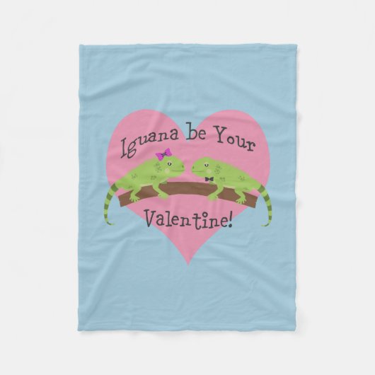 Iguana ist Ihr Valentine Fleecedecke (Vorderseite)