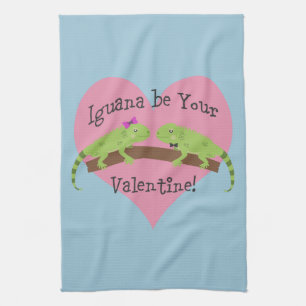 Iguana ist Ihr Valentine Küchentuch