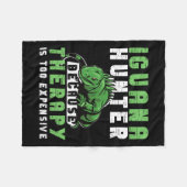 Iguana Jagddesign für Iguana-Jäger Fleecedecke (Vorderseite (Horizontal))