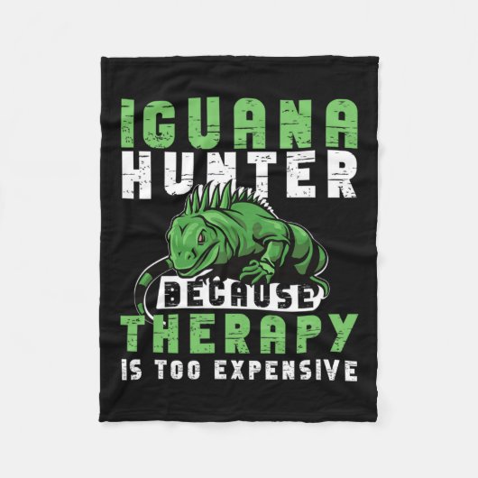 Iguana Jagddesign für Iguana-Jäger Fleecedecke (Vorderseite)
