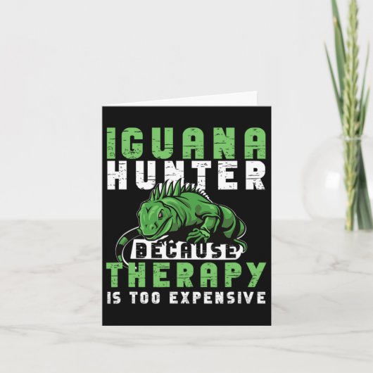 Iguana Jagddesign für Iguana-Jäger Karte (Vorderseite)