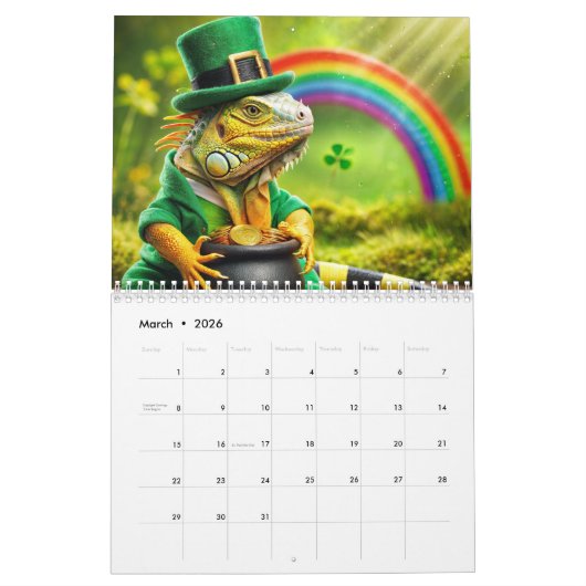 Iguana Kalender (Mär 2026)