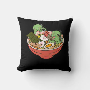 Iguana Kawaii Ramen Funny Pet Gift Kissen