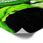 Iguana Kunstmauer für Dekoration. Poster (Ecke)