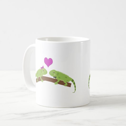 Iguana-Liebe Kaffeetasse (Vorderseite Links)