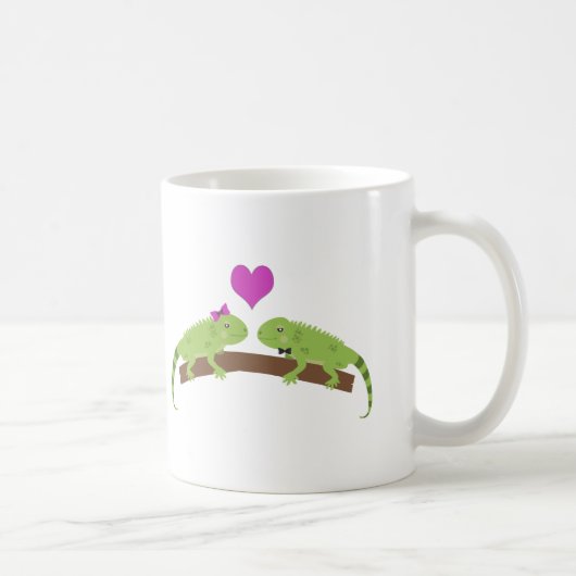 Iguana-Liebe Kaffeetasse (Rechts)