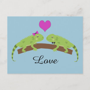 Iguana-Liebe Postkarte