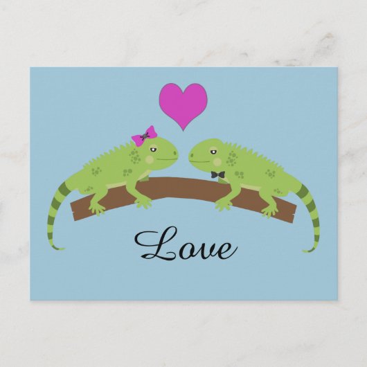 Iguana-Liebe Postkarte (Vorderseite)