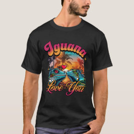 Iguana Liebe You Funny Iguana Pub Sunset T-Shirt