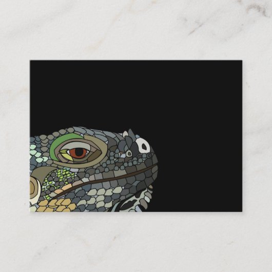 Iguana Lizard Animal Illustration Visitenkarte (Vorderseite)