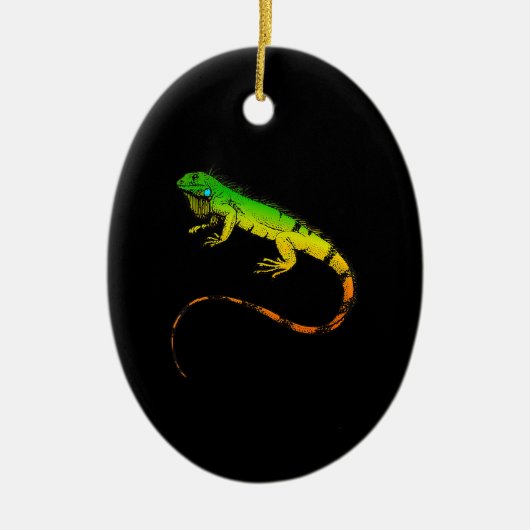Iguana Lizard Beautiful Iguana Gift Keramik Ornament (Vorne)