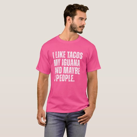 Iguana Lizard Eigentümerin Tacos Lover Funny Repti T-Shirt (Vorne ganz)