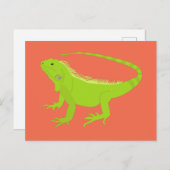 Iguana Lizard Illustration Feiertagspostkarte (Vorne/Hinten)