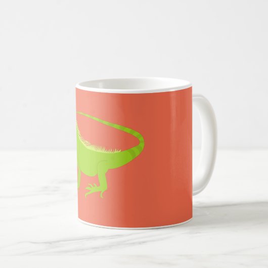 Iguana Lizard Illustration Kaffeetasse (VorderseiteRechts)