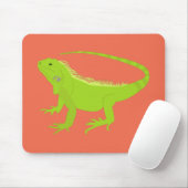 Iguana Lizard Illustration Mousepad (Mit Mouse)