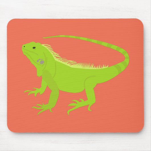 Iguana Lizard Illustration Mousepad (Vorne)