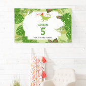 Iguana Lizard Partying Animals Geburtstagsparty Banner (Insitu)