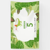 Iguana Lizard Partying Animals Geburtstagsparty Banner (Vertikal)