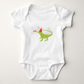 Iguana Lizard Partying Tiere mit Party Baby Strampler (Vorderseite)
