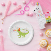 Iguana Lizard Partying Tiere mit Party Pappteller (Party)